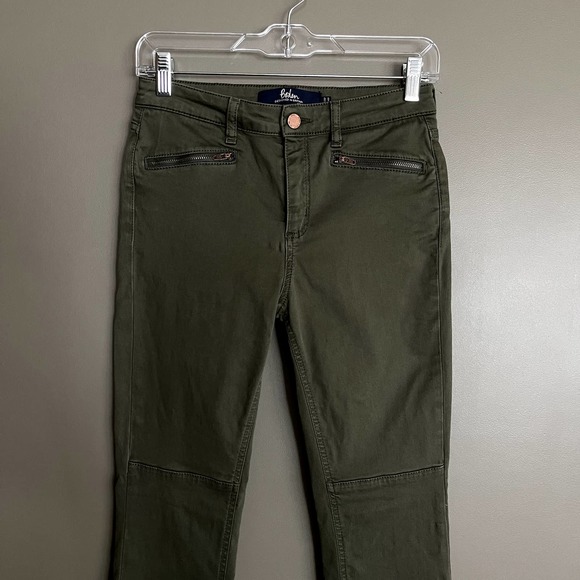 Boden Brighton Biker Skinny Jeans‎ in Marsh Army Green Size 4P Olive Green Moto - Picture 8 of 16